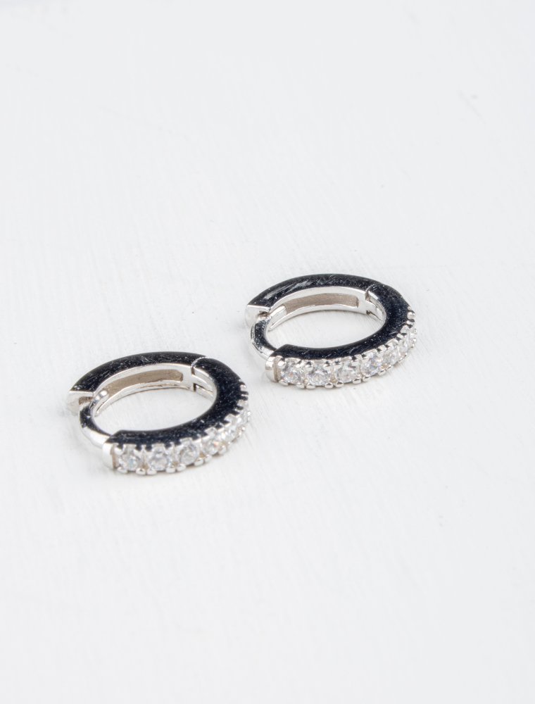 Ava Huggie Earrings - Sterling Silver - Image 4