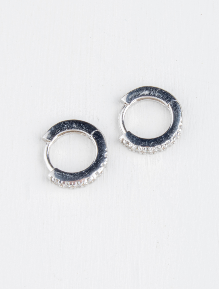 Ava Huggie Earrings - Sterling Silver - Image 5