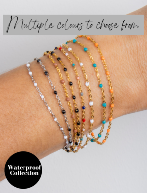 Peggy Waterproof Bracelet - Multiple Colours - 18k Gold Plated Stainless Steel