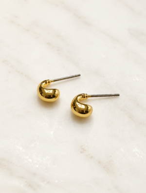 Maddie dome shaped studs-14k gold plated.